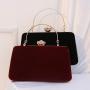 New Arrival Vintage Clutch Bag Ladies Party Purse Hand Bags Elegant Pearl Chain Velvet Evening Bag For Woman