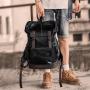 ZF181 Men Backpack PU Computer Bag Breathable Waterproof Schoolbag Fashion Popular Outdoor Travel Shoulder Bag