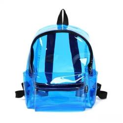 Promotional custom logo candy color clear pvc bag for kids transparent school backpacks