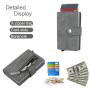 Wholesale Men's Luxury Private Factory Oem Leather Automatic Pop Up Wallet RFID Protected Aluminum Card Case OEM Card Holder