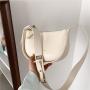 Half Moon Shape Shoulder Crossbody Bag Pure Color Woman Fashion Bag Pu Leather Bags Women Handbags Shoulder