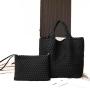 Pure Hand Woven Tote Women'S Bag 2024 New Fashion Bag Leisure Large Capacity Woven Shoulder Bag Handbag