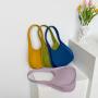 2024 Wholesale Korean Women's Shoulder Bag Candy Color Hand Bag Leather Underarm Fashion Handbag Low Price Tote Shoulder Bag