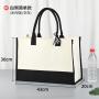 Logo printable blank hand-held canvas color printed shopping bag