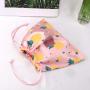 Custom Full Screen Printed Satin Drawstring Bag Hair Bundle Wig Underwear Packaging Dust Satin Pouch