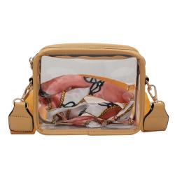 Fashion Custom Shoulder Strap Clear Crossbody Bag Transparent PVC Women Bag Custom Ita Bag