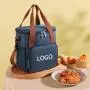 customized fashion pink portable soft camping cooler tote bag with pocket work thermal insulated lunch bags with logo