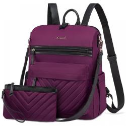 LOVEVOOK Factory Wholesale High Quality 2pc 14 in Casual Nylon Back Bags Women Fashion Cute Waterproof Backpack Purse for Girls