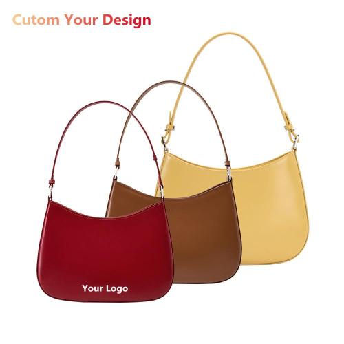 Fully Custom Luxury Classic Womens Shoulder Bags Chic Underarm Bag Trendy Fashion Vegan Leather Custom Logo Ladies Shoulder Bags
