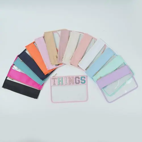 Wholesale Promotional Plain Wash Square  Kid Jelly Clear Waterproof Cosmetic PVC Bag