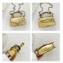 KBW710 Women Bag New Fashion Patent Leather Glossy Handheld Single Shoulder Crossbody Bag Ladies Stone Pattern Square Bag
