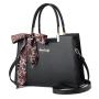 2023 New Fashion Women'S Handbag Large Capacity Litchi Pattern Shoulder Bag With Scarves Wholesale Women Handbags
