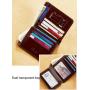ZF208 Men Wallet Genuine Leather Oil Waxed Head Layer Cowhide Anti-theft Brush Vertical Card Bag Short Trifold Money Clip
