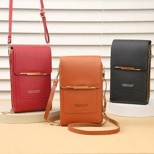 New Mobile Phone Bag for IPhone 15Pro Max Small Mini Single Shoulder Crossbody Bag Zipper Wallet Fashion Mobile Phone Bag