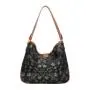 2024 Vendor Custom Logo Jacquard Fabric Leather Shoulder Bag For Women Luxury Purse