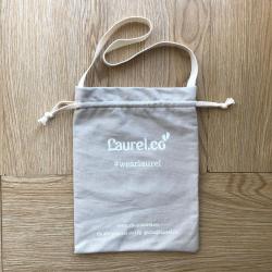 19 * 24 cm Canvas Shoe Packaging Bag With Handle  Custom Logo Printed Drawstring Canvas Shoe Bag