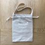 19 * 24 cm Canvas Shoe Packaging Bag With Handle  Custom Logo Printed Drawstring Canvas Shoe Bag