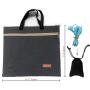 Gelory Paper Files Notebook Organizer Bag Waterproof Zipper Document Bag with Handle and Meeting Office Organizer Briefcase