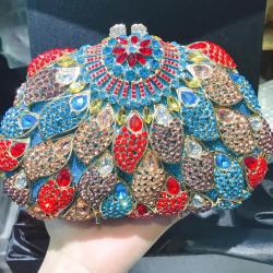 Fashion Luxury 2024 Customize Flower Crystal Evening Box Bags For Women High Quality Jewelry Wedding Ladies Clutch Bag