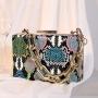 New Snake Pattern One Shoulder Retro Acrylic Chain Box Small Square Bag