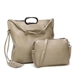 Cheap promotion stock lady handbag Mother's package pu leather tassel bag