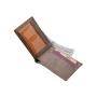 Guangzhou leather factory minimalist full grain vegetable tanned leather wallet with brand logo emboss