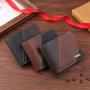 Men's Casual Multi-Card Short Wallet New Fashionable Young Men's Two-Fold Soft Wallet with Open Closure Waterproof