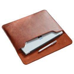 PU leather magnetic laptop bag high quality leather gift laptop sleeve and charger case