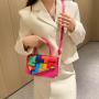 Contrasting Color Designer Women Bags Korean Pu Women Fashion Handbags Plaid Small Square Bags Women Handbags Ladies CY058