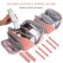 Customized Large Travel-Friendly Leather Cosmetic Bag with Strap Portable Waterproof Anti-Dust Opens Flat for Women Makeup Case