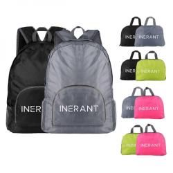Multi-color Custom Logo Lightweight Polyester Fabric Unisex Packable Backpack Foldable Travel Bags