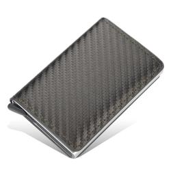 OEP001 Men's Aluminum Box Carbon Fiber Wallet RFID Blocking Pop up Card Holders Slim Credit Card Holder For Men