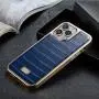Custom leather mobile phone accessories flip phone case cover leather crocodile pattern phone case