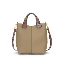 Latest New Design High Quality Fashion Bucket Tote Real Leather Womens Handbag Shoulder Crossbody Bag Sac A Main Dame