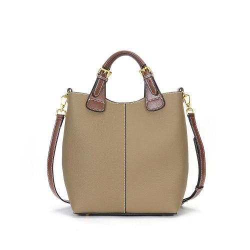 Latest New Design High Quality Fashion Bucket Tote Real Leather Womens Handbag Shoulder Crossbody Bag Sac A Main Dame