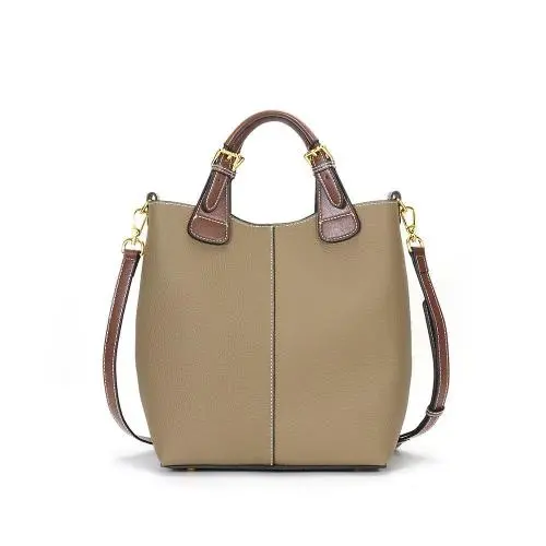 Latest New Design High Quality Fashion Bucket Tote Real Leather Womens Handbag Shoulder Crossbody Bag Sac A Main Dame
