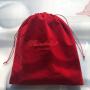 Wine Red Velvet Fabric Christmas Gift Bag