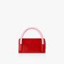 Oem Unique Cute Pu Leather Women Hand Bags Pink Mixed Red Color Mini Purse Square Box Small Bag Shoulder Ladies Handbag 2022