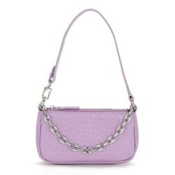 French Design Retro Lady Shoulder Bag Embossed Crocodile Or Lizard Pattern Leather Women Underarm Handbag