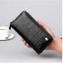 ZF216 Explosive Leather Men Wallet Long Zipper Clutch Geometric Phone Bag Casual Head Layer Cowhide