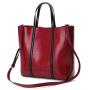 Leisure Fashion Designer Large Capacity Vintage Oil Wax Genuine Leather Ladies Shoulder Tote Bag Women Purses And Handbags