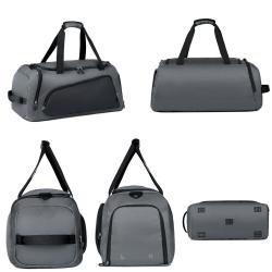ZF077 Custom Logo Gym Bag Wet and Dry Separation Sports Bag Independent Shoe Compartment Oxford Cloth Waterproof Travel Bag