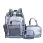 Wholesale Custom Outdoor Waterproof Clear PVC backpack Transparent See Through School Backpacks with Lunch Box