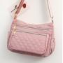 Trendy Ladies Leather Handbag with Large Capacity Single Shoulder Quilted Bag Vintage Summer Style Pearl Decoration Zip Closure