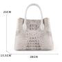 genuine leather New women's bag trend Women's crossbody bag Fashion Himalayan white crocodile TOTE handbag