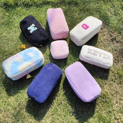 Winter Sherpa Make Up Bag Plush Zipper Make Up Pouches Women Travel Toiletry Makeup Bag Teddy Cosmetic Organizer Furry Teddy Bag