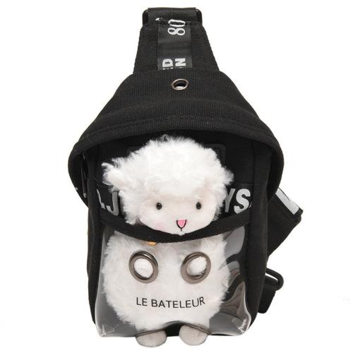 Low Moq Custom Logo Cute Children Crossbody Bag Pack Single Shoulder Sling Chest Bag With Toy