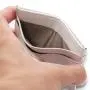 Vegan leather PU saffiano leather front pocket card wallet rfid blocking card holders