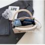 HR662 New Fashion Women's Handbag Fashion One Shoulder Underarm Women's Tote Bag PU Casual Solid Color Square Crossbody Bag