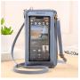 Phone bag Fashionable Female Diagonal Anti-Theft Mobile Phone Bag Transparent Mini Wallet with Touch Screen Anti-Fall Function